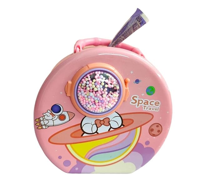 Space Piggy Bank with Number Lock for Kids