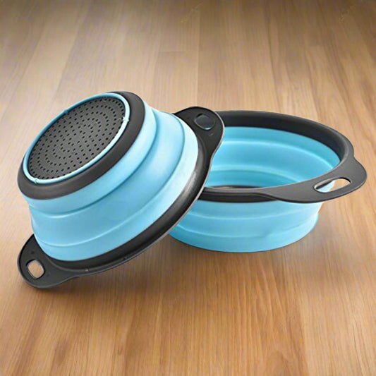 Collapsible Basket with Handles, Round Kitchen Folding Strainer