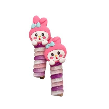 Hair Spiral Elastic Ponytail Holder For Girls