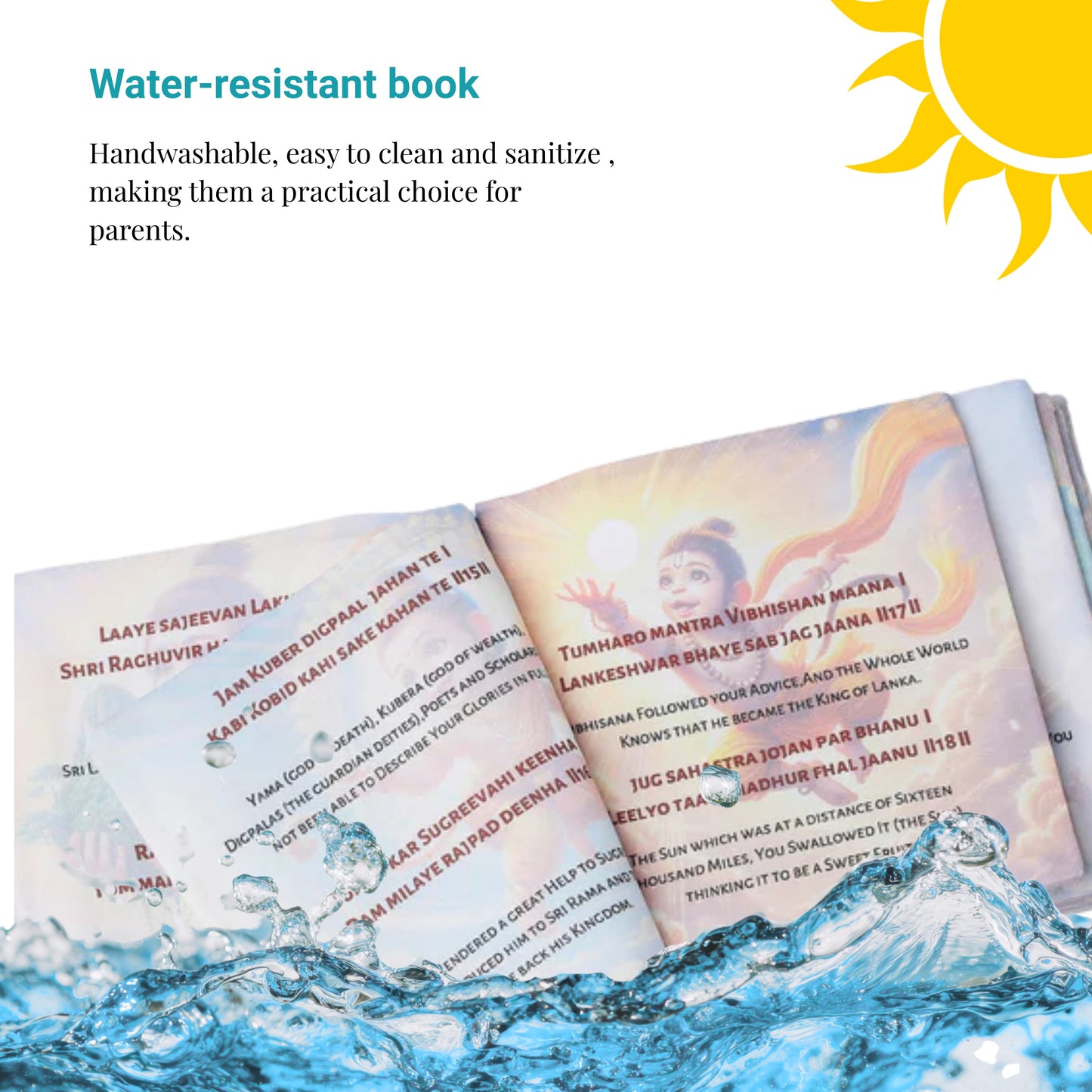 English  Hanuman Chalisa Cloth Book  for Kids & Adults