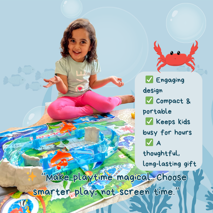 Ocean Track Water Slide Free Water Magic Book Themed Fun for Kids