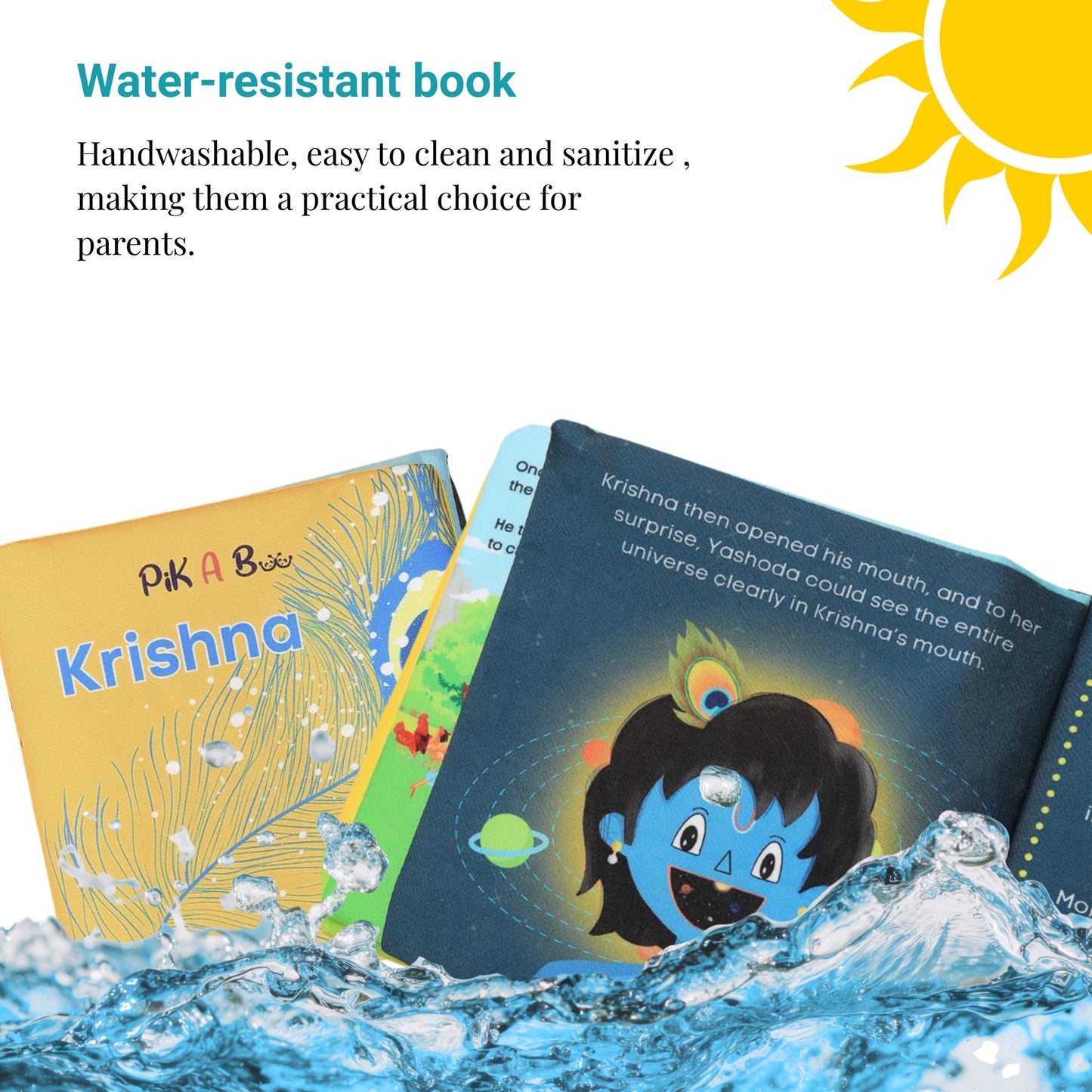 Krishna Cloth Mythology Story Book | Crinkle Cover, Sensory, Early Learning & Spiritual Fun