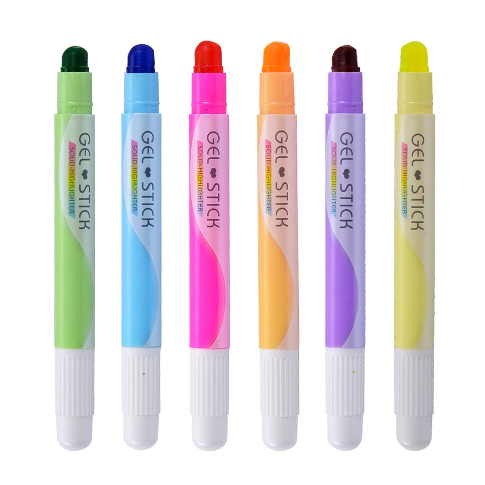 6-Color Highlighter Pen Set – Cute, Smooth & Bright Multicolor Markers