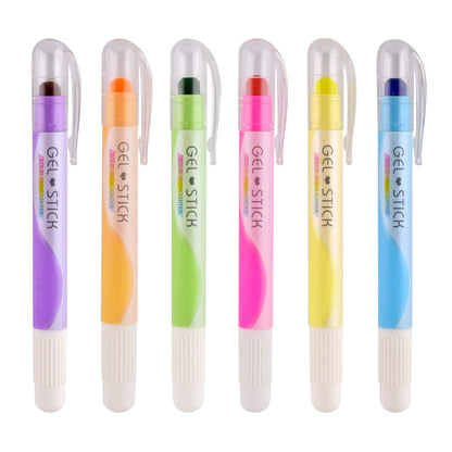 6-Color Highlighter Pen Set – Cute, Smooth & Bright Multicolor Markers
