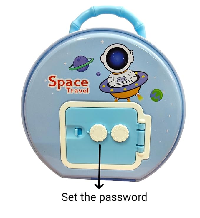 Space Piggy Bank with Number Lock for Kids