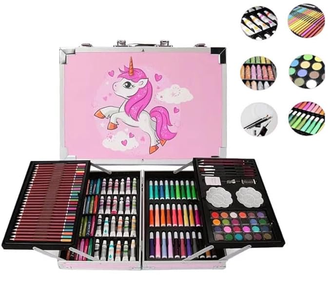 144-Piece Colouring Kit for Kids: Drawing and Painting Set for Creative Fun