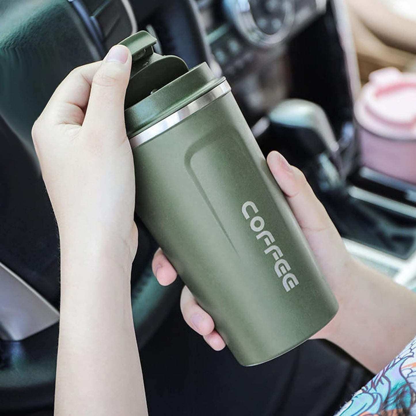 Coffee Mug Tumbler Stainless Steel Temperature Vacuum Insulated | Travel Cup for Home, Office, Outdoor 380/510 ML (4316)