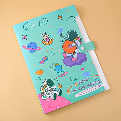 Space Theme File Folder with Button Lock