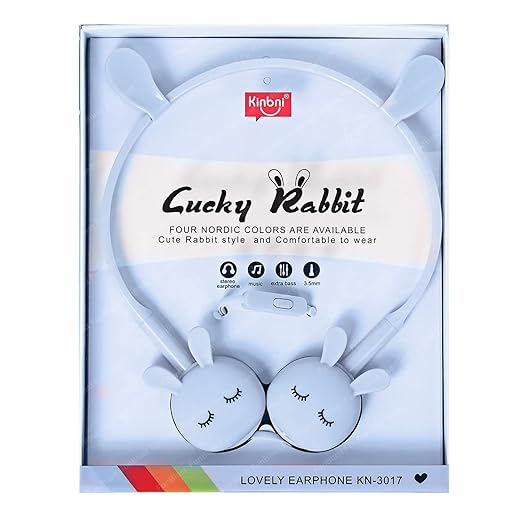 Lucky Kids Wired Earphones Ages 3+ | Comfy Volume-Limit Safe Headphones