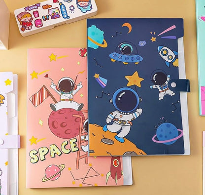 Space Theme File Folder with Button Lock