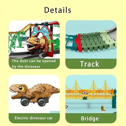 Dinosaur Adventure World Flexible Electric Creative DIY Rail Track Play Set Toy for Kids