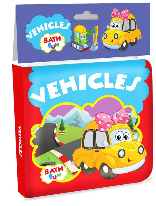 Vehicles Water Bath Book for Babies & Toddlers – Early Learning & Sensory Play