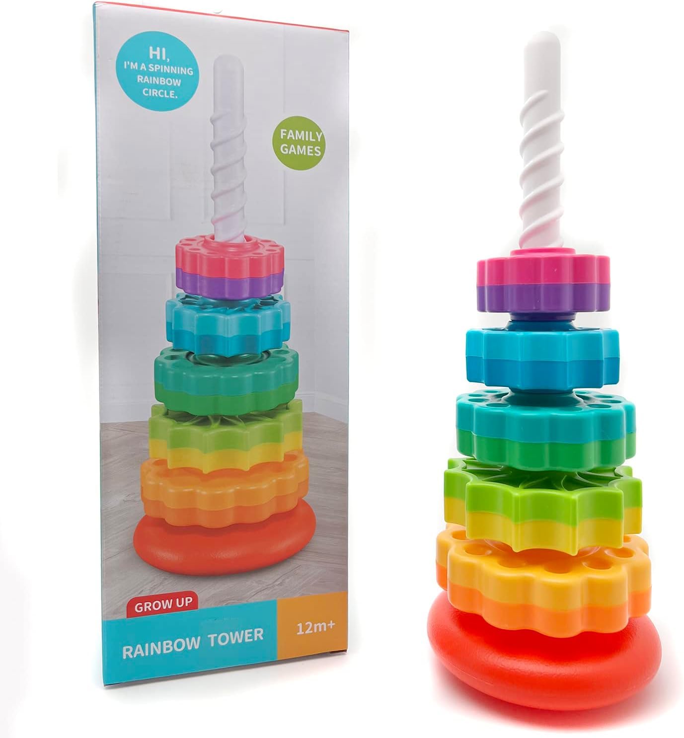 Spiral Stacker Baby Spinning Stacking Autism Toys Spinning Wheel Toy