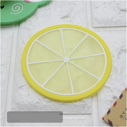 Silicone Coaster Water, Tea Cup Placemats Fruit Insulation Pad (5 pcs)