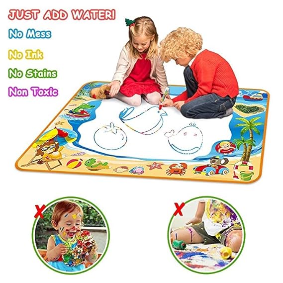 Water Doodle Mat with Pen Holder – Reusable Fun