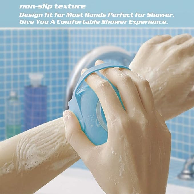 Silicone Soft Bath Brush with Soap Shampoo Dispenser Body wash Scrubber