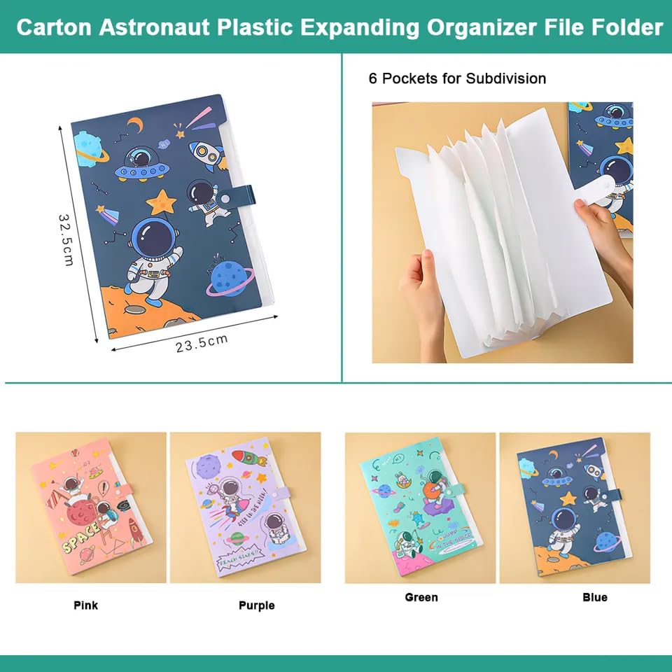 Space Theme File Folder with Button Lock