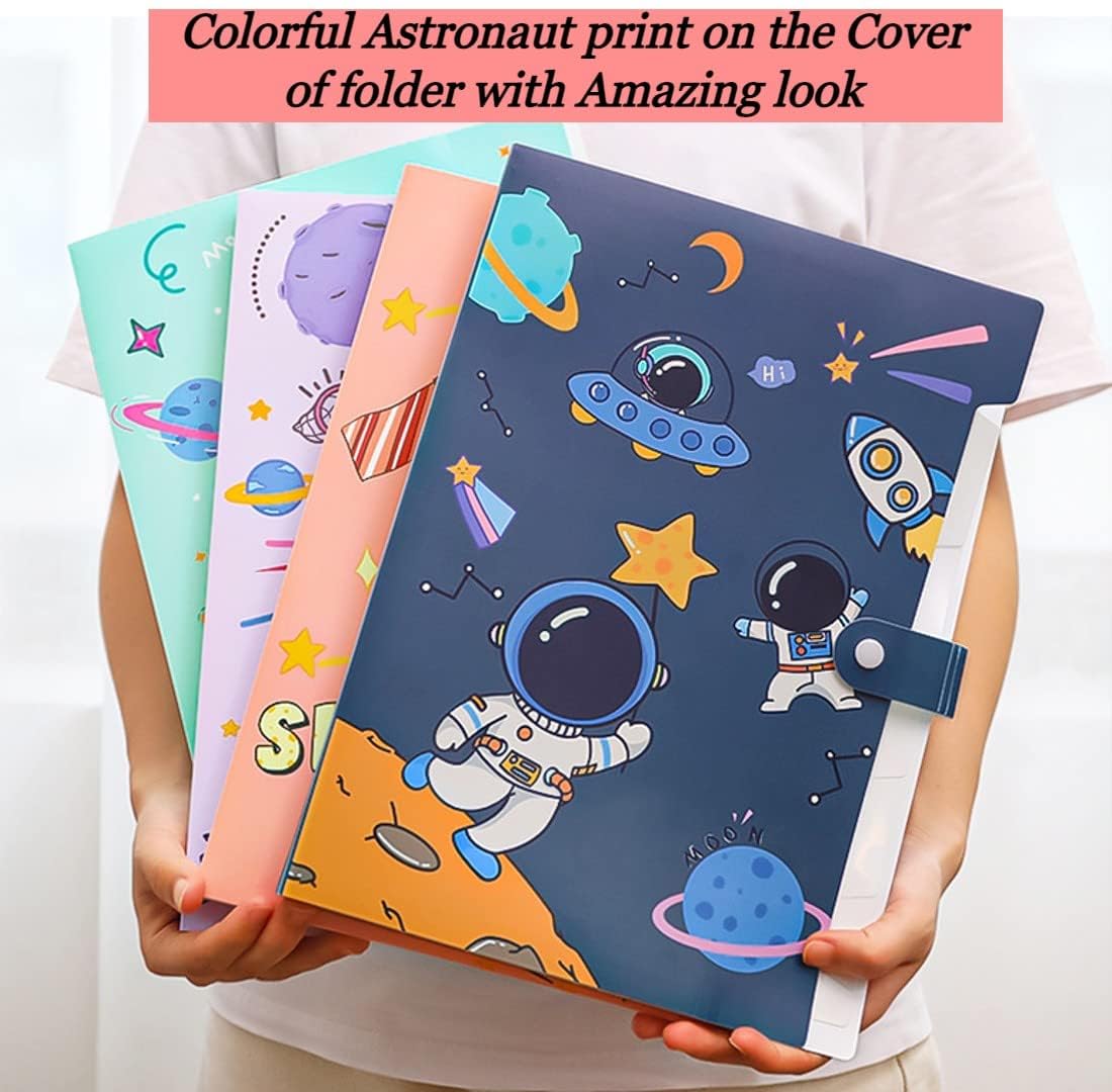 Space Theme File Folder with Button Lock