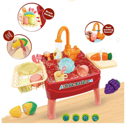 Multifunction Water Kitchen Sink Toy – Electric Dishwasher & Pretend Play Fun for Kids