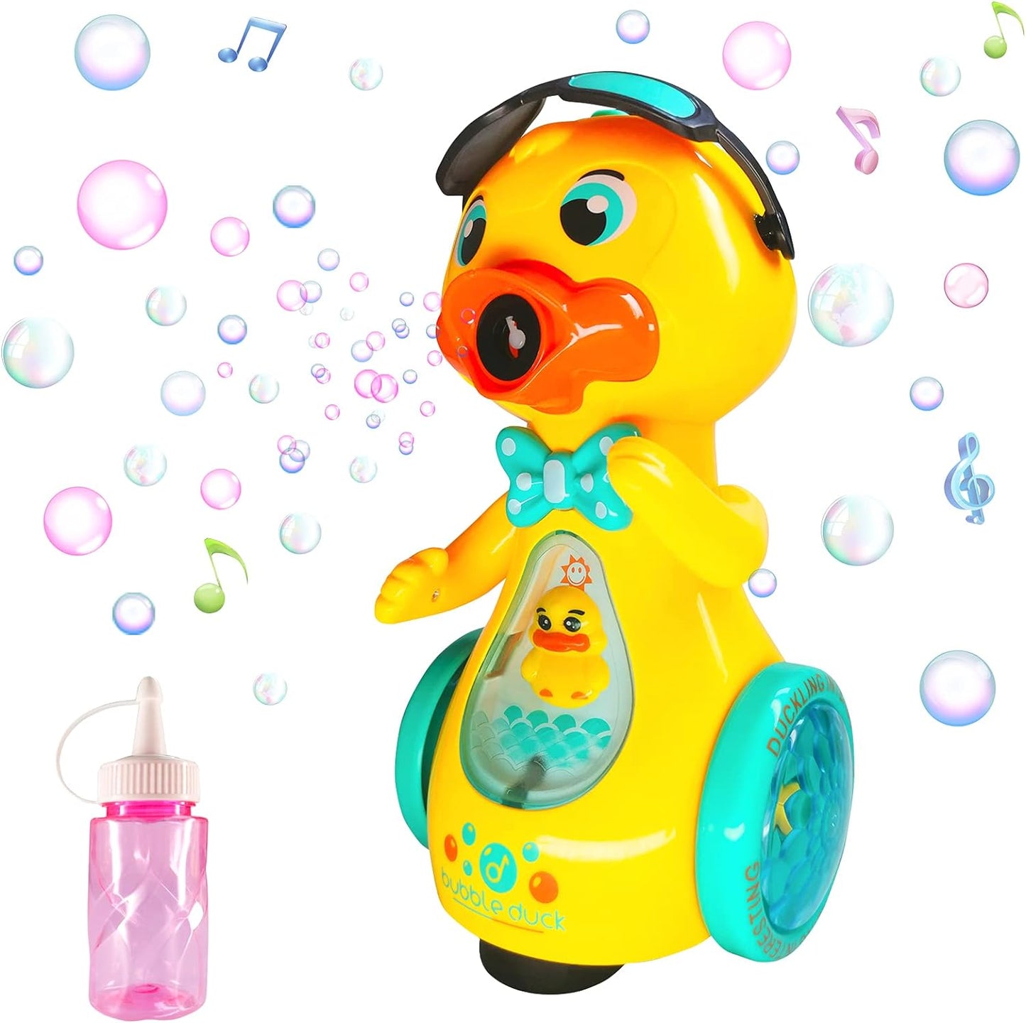 Bubble Machine Duck with Music and Light Automatic Bubble Maker Toy