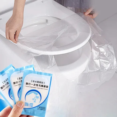 Travel Disposable Toilet Seat Cover Waterproof Portable WC Pad Toilet Mat (Set of 4)