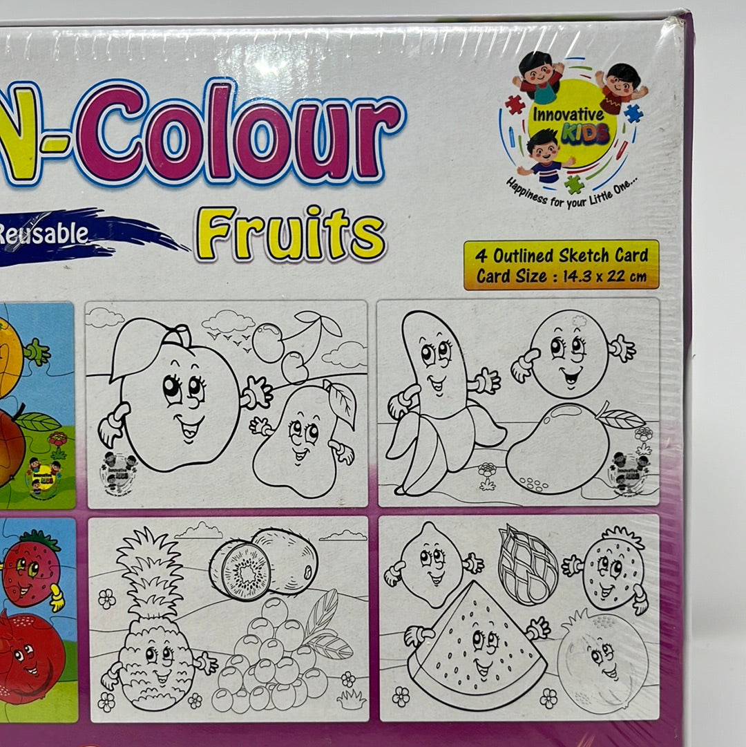 Educational Puzzles N Colour Reusable Wipe Clean Puzzle Set