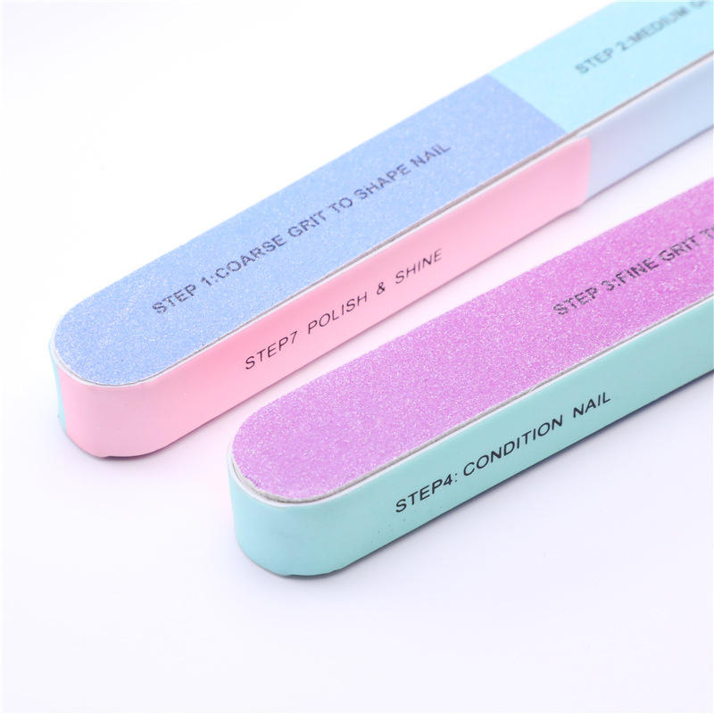 7-Step Nail File & Buffer – Washable Emery Board 1 Pc