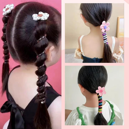 Hair Spiral Elastic Ponytail Holder For Girls