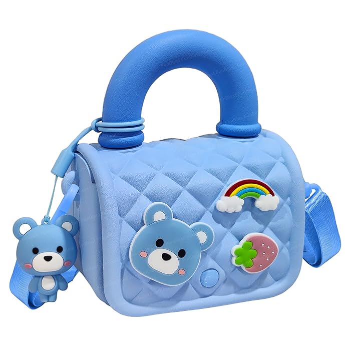 Blue Bear Silicone Handbag Toy | Cute Animal Fashion Bag for Ages 2+