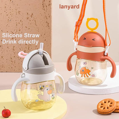 Bird Training Handle Sipper Cup With Strap, Water Bottle 250 ML – Baby Drinking Cup with Easy Grip