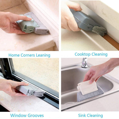 Hand Held Siliding Door Window Groove Cleaning Brush for All Corners and Gaps