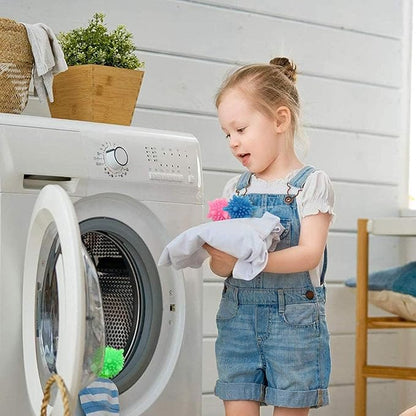 Washer Balls, Reusable Tangle-Free Eco-Friendly Laundry Scrubbing Balls, Solid Colorful Laundry Washing Balls Enhance Your Machine Cleaning Power (4  Pcs)