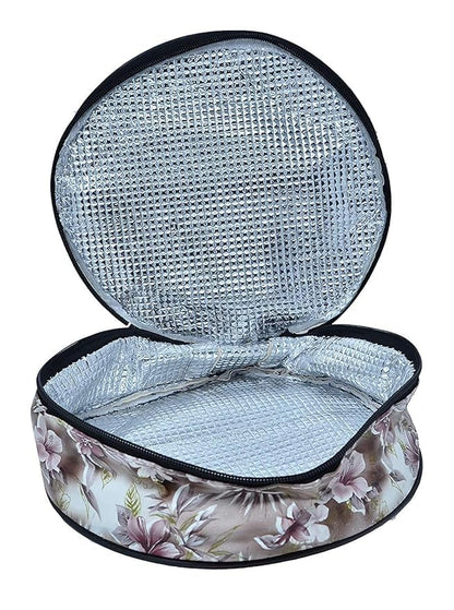 Insulated Round Shape Roti Cover Bag, Roti Storage Bag Hot Chapatti Box with Zip