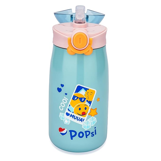 Soft Drink Design Steel Sipper Water Bottle For Kids (500ml)