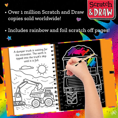 Scratch & Draw Book - Construction Site