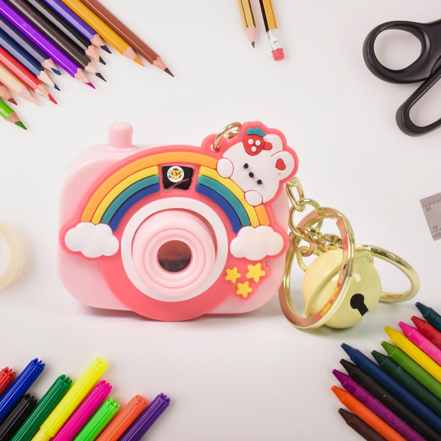 Projection Camera Keychain – Rainbow Cartoon Light Toy | Ages 3+