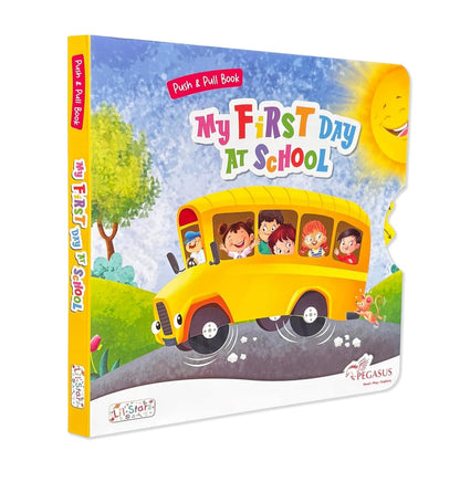 Push & Pull Board Book - My First Day At School