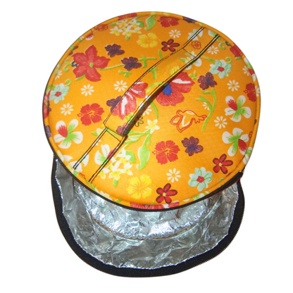 Insulated Round Shape Roti Cover Bag, Roti Storage Bag Hot Chapatti Box with Zip