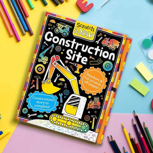 Scratch & Draw Book - Construction Site