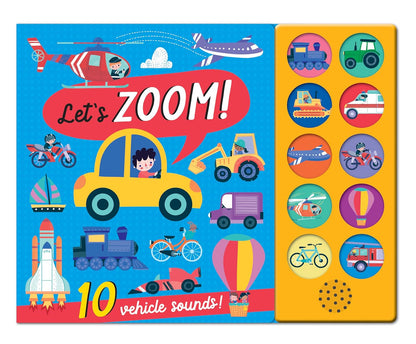 Let's Zoom!  10 Vehicle Sound Book