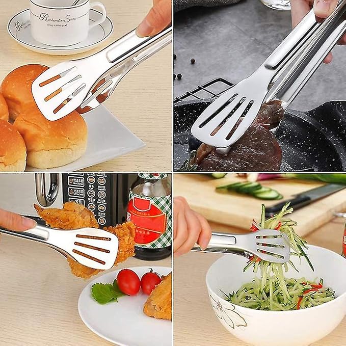 Stainless Steel Multipurpose Tong, Non-slip Cooking Clip