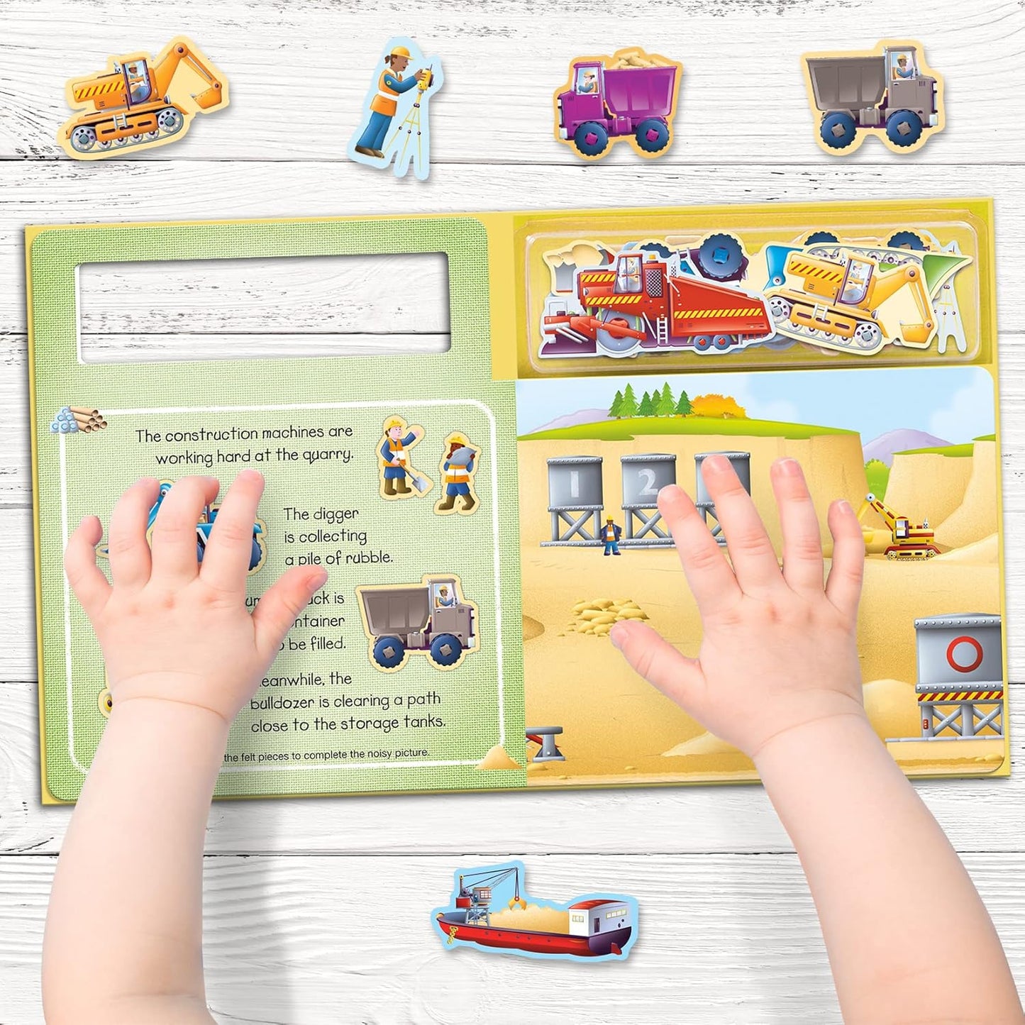 Soft Felt Play Books: Construction site