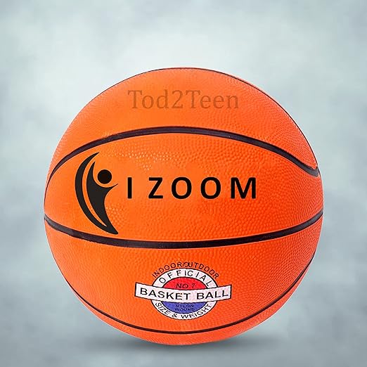 Deflated Basketball for Kids & Adults – Size 7 Multicolor Ball for Indoor & Outdoor Sports