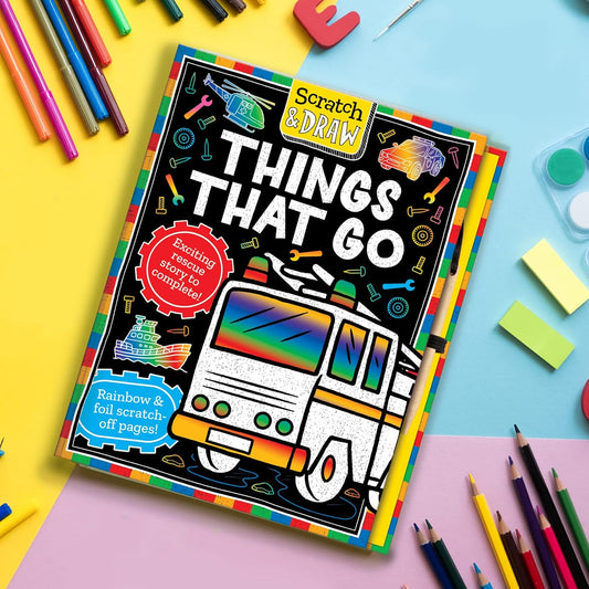 Scratch & Draw Book - Things that Go