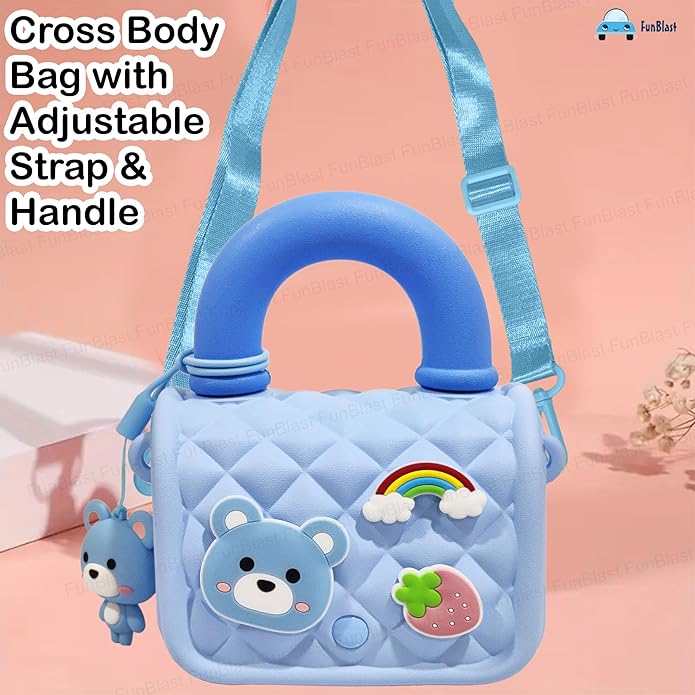 Blue Bear Silicone Handbag Toy | Cute Animal Fashion Bag for Ages 2+