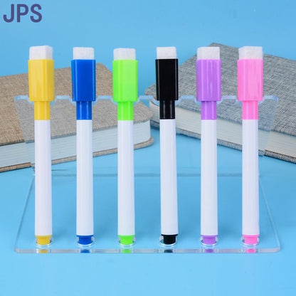 Magnetic Whiteboard Marker – Wet Erase Marker with Built-in Eraser (Set of 6)