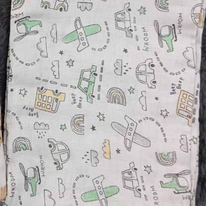 Airplane Tiger Honey Bee Organic Cotton Baby Swaddle Blanket – 42x42 inches Set of 3