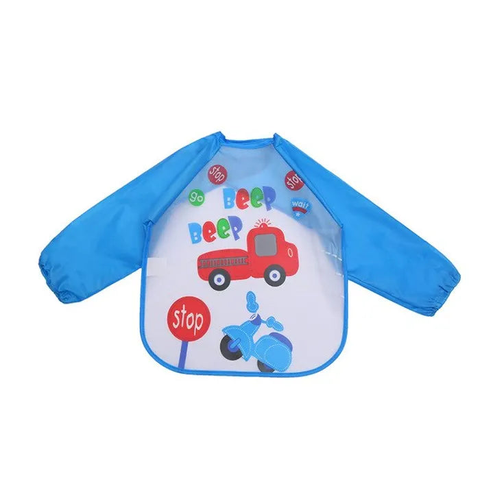 Water-resistant Full Sleeves Apron Bib - Printed, Mess-Free Cooking & Crafting