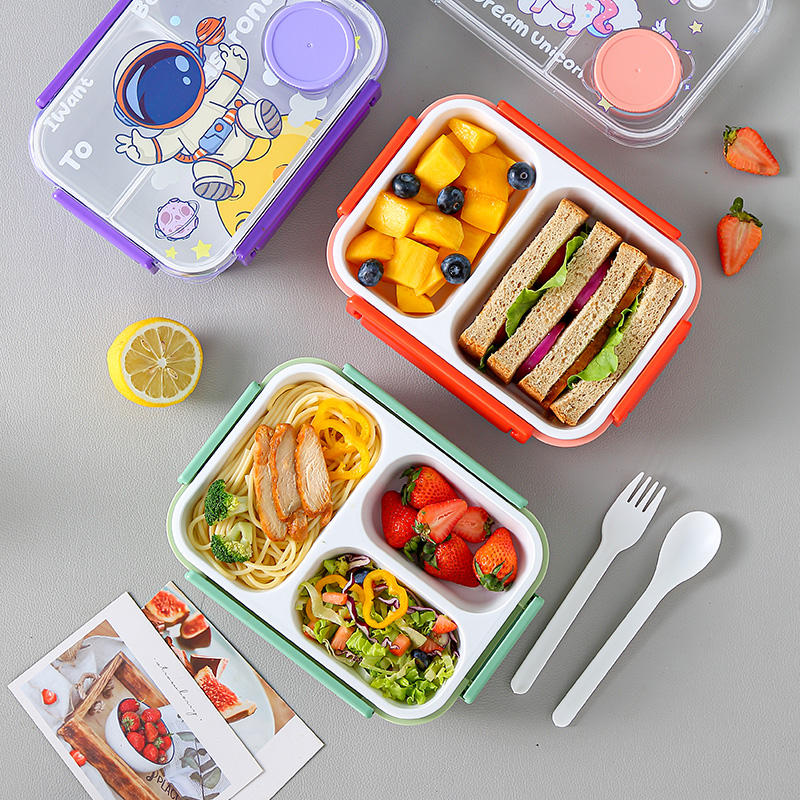 AstroMunch 2-Grid Bento Lunch Box | Leak-Proof Stainless Steel Tiffin with Utensils for Kids