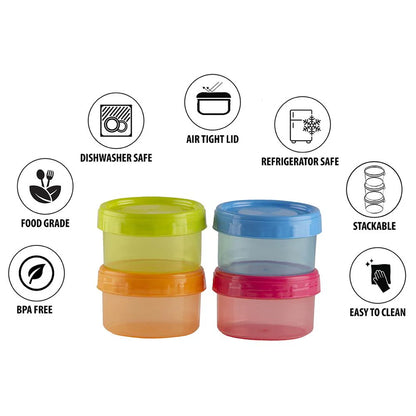 Baby Food Snack Storage Box Set (6 pcs) – BPA-Free, Travel-Friendly, with Measurement Markings